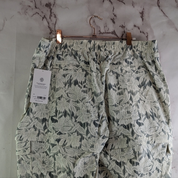 Athleta Pants Womens 16 Trekkie Hike Convertible Ethereal Green Lace Zip Off - Picture 7 of 13